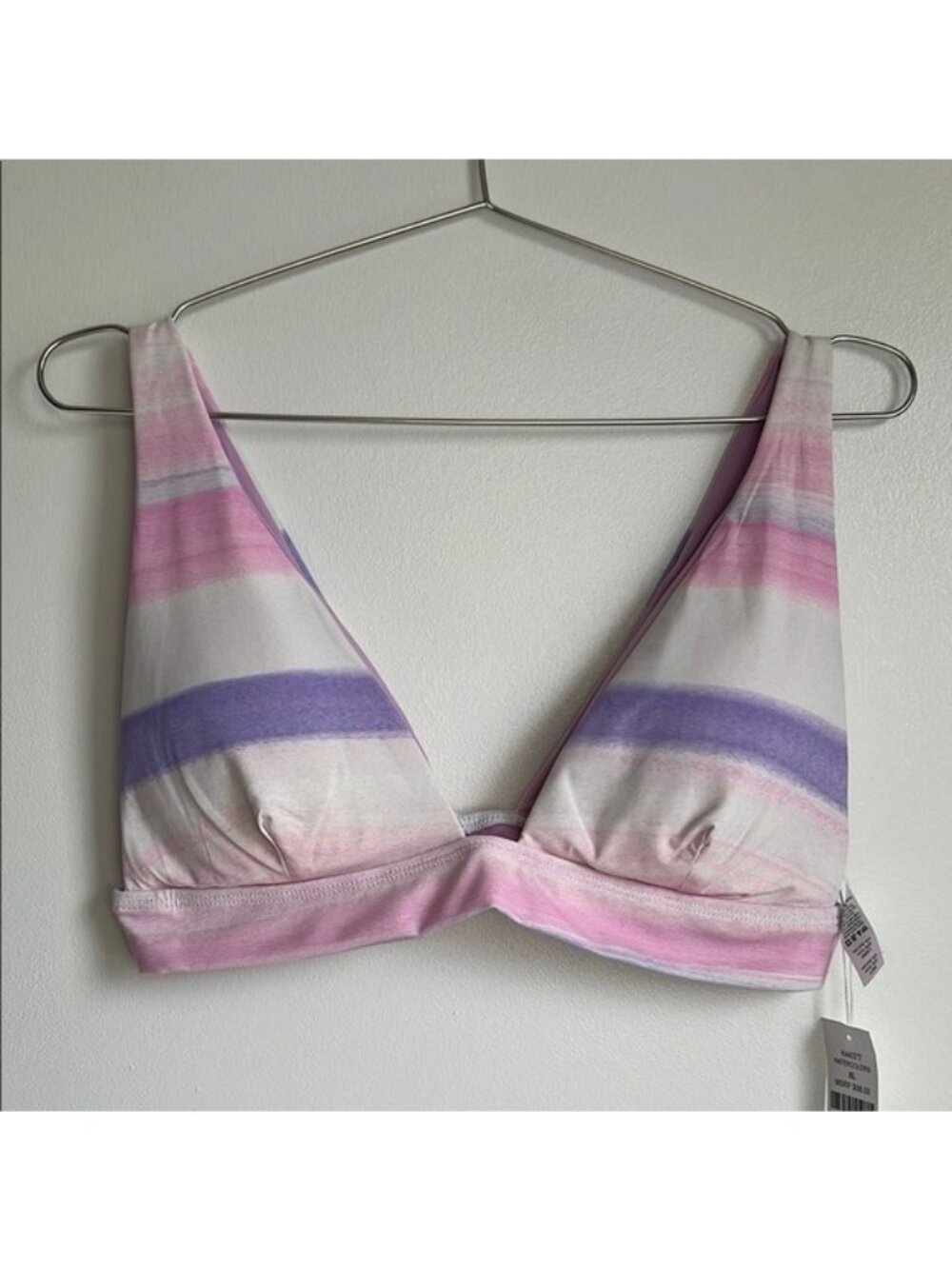 WET Swimwear Elyse Triangle Bikini Top in Watercolors - XL